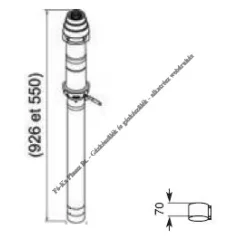   Saunier Duval Kültéri füstgáz kivezető elem 100/60 mm 0020230604
