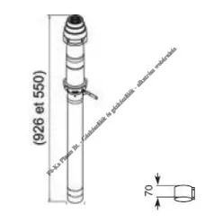   Saunier Duval Kültéri füstgáz kivezető elem 100/60 mm 0020230605