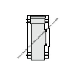 Saunier Duval Egyenes ellenőrző idom 100/60 mm 0020257013