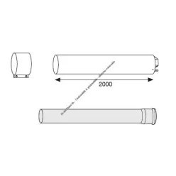 Saunier Duval Hosszabbító cső L=2 m 125/80 mm 0020257021