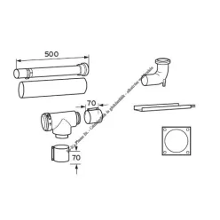   Saunier Duval Kéményaknás bekötő szett 125/80 mm 0020257025