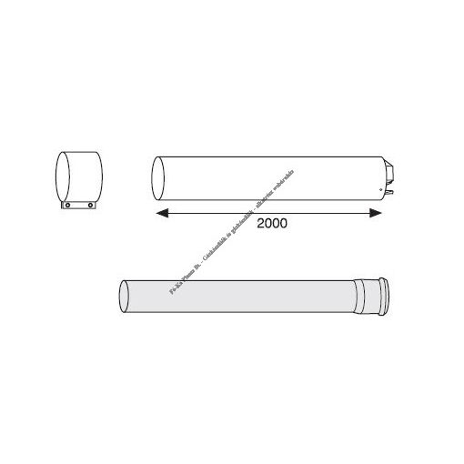 Saunier Duval Hosszabbító cső L=2 m 100/60 mm 0020257445