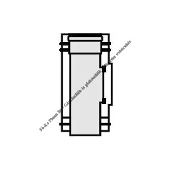   Saunier Duval PPs/Alu ellenőrző egyenes idom 125/80 mm 0020267686
