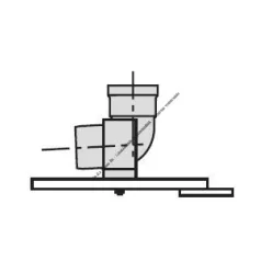   Saunier Duval PPs bekötő könyök tartó sínnel Ø80 mm 0020267687
