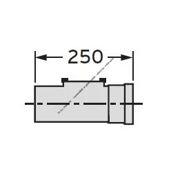   Saunier Duval PPs egyenes ellenőrző idom Ø80 mm 0020267904