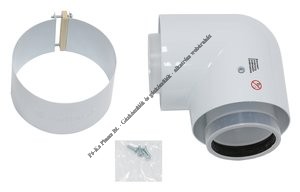 Vaillant Könyökidom koncentrikus rendszerekhez (Ø80/125 mm-PP) 303210