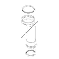 Bosch Égéstermék elvezető felső rész 87186509860